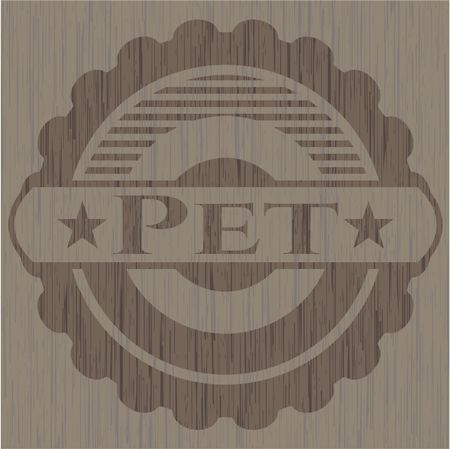 Pet wood icon or emblem