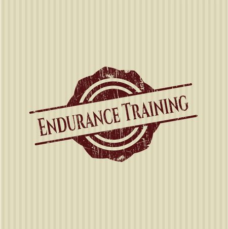 Endurance Training grunge style stamp