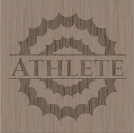 Athlete wood icon or emblem