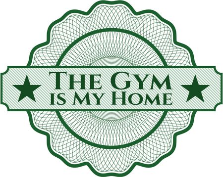 The Gym is My Home written inside abstract linear rosette