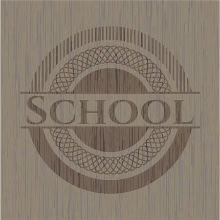 School realistic wood emblem