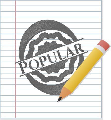 Popular emblem with pencil effect