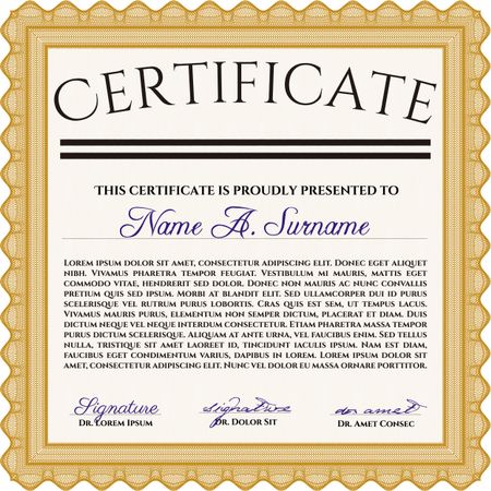 certificate template eps10 jpg of achievement diploma vector illustration design completion