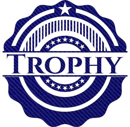 Trophy with jean texture