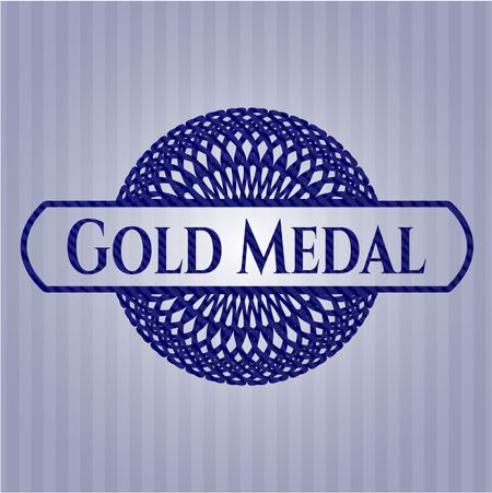 Gold Medal with jean texture