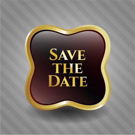 Save the Date gold badge