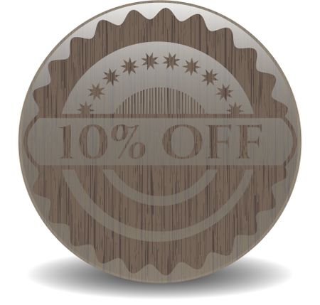 10% Off realistic wooden emblem