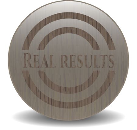 Real results wood emblem. Vintage.