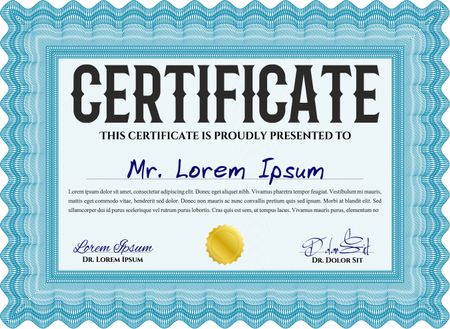 certificate template eps10 jpg of achievement diploma vector illustration design completion