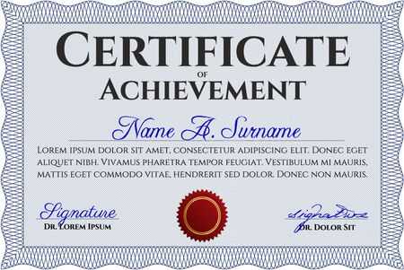 certificate template eps10 jpg of achievement diploma vector illustration design completion