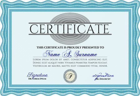 certificate template eps10 jpg of achievement diploma vector illustration design completion