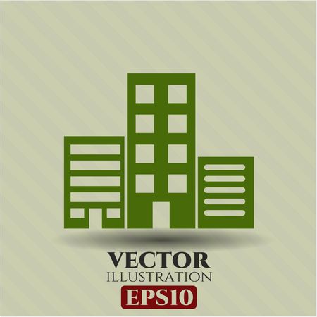 Buildings icon vector symbol flat eps jpg app web concept