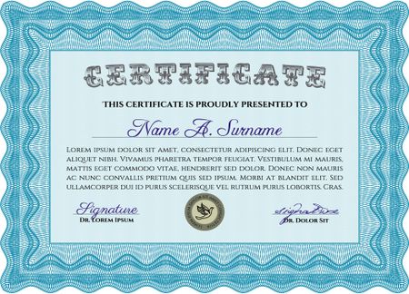 certificate template eps10 jpg of achievement diploma vector illustration design completion