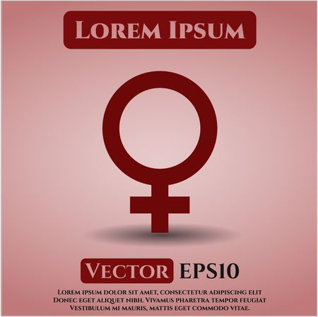 Female icon vector symbol flat eps jpg app web concept website