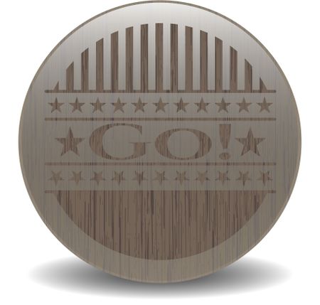 Go! vintage wood emblem