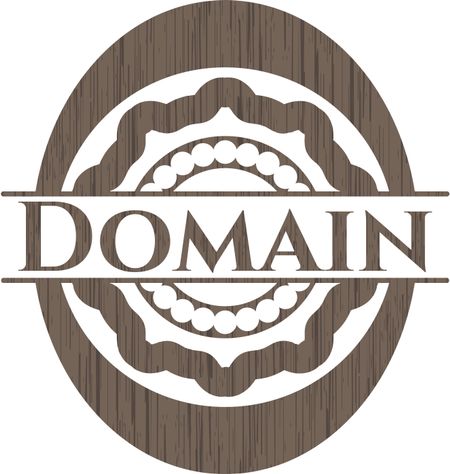 Domain wood icon or emblem