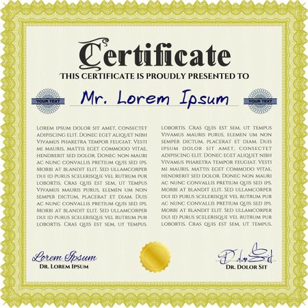 certificate template eps10 jpg of achievement diploma vector illustration design completion