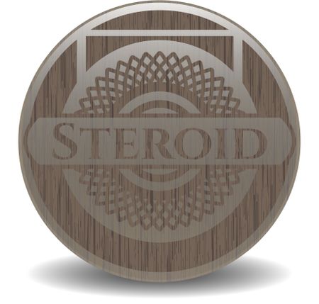 Steroid wood icon or emblem