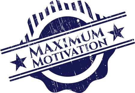 Maximum Motivation grunge style stamp