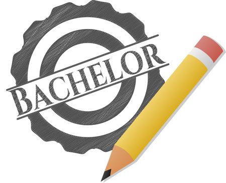 Bachelor draw with pencil effect