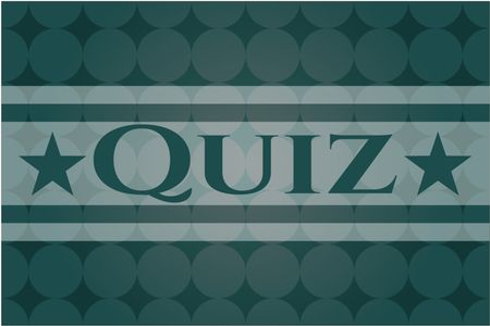 Quiz retro style card or poster