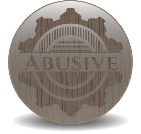 Abusive retro style wood emblem