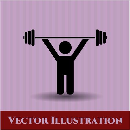 weightlifting icon vector symbol flat eps jpg app web