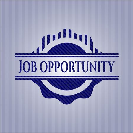 Job Opportunity emblem with jean high quality background