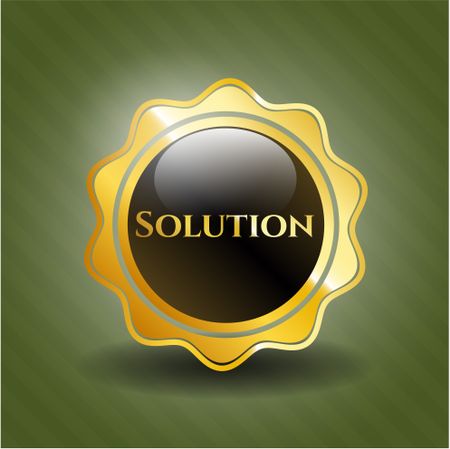 Solution gold shiny badge
