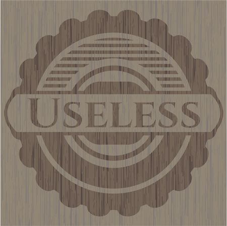 Useless wooden emblem. Retro