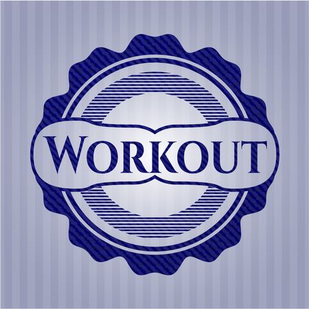 Workout emblem with jean high quality background