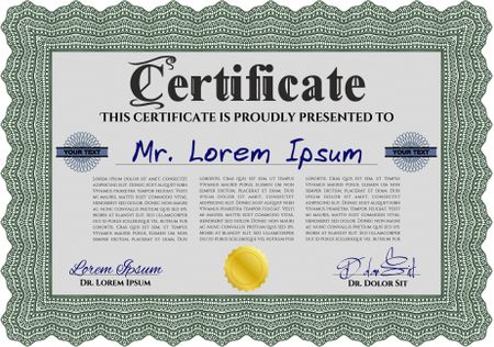 certificate template eps10 jpg of achievement diploma vector illustration design completion