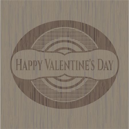 Happy Valentine's Day wood emblem