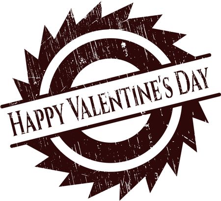 Happy Valentine's Day grunge seal