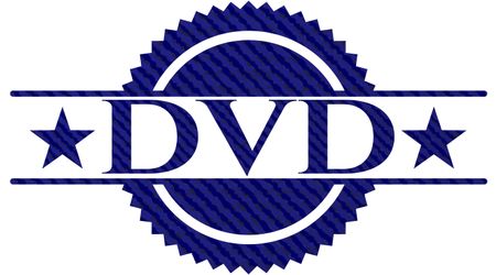 DVD jean or denim emblem or badge background