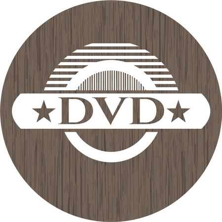 DVD retro style wood emblem