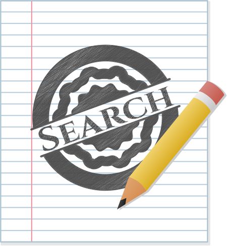 Search draw with pencil effect