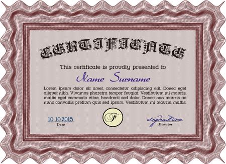 certificate template eps10 jpg of achievement diploma vector illustration design completion