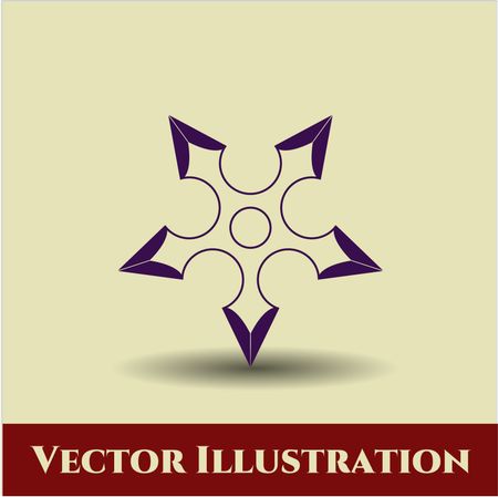 Ninja Star icon vector symbol flat eps jpg app web concept