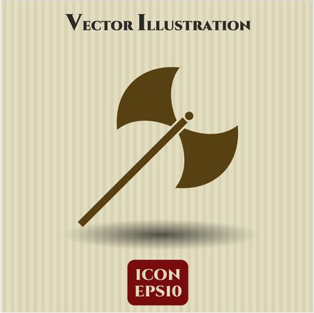 Medieval axe icon vector symbol flat eps jpg app web