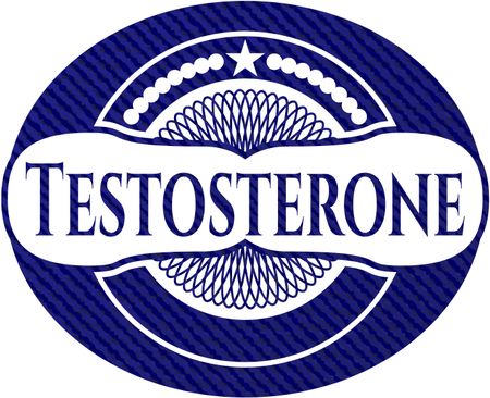 Testosterone emblem with denim texture