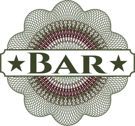 Bar inside a money style rosette