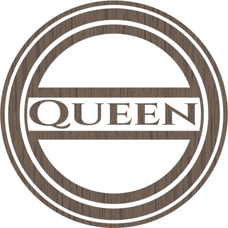 Queen retro wood emblem
