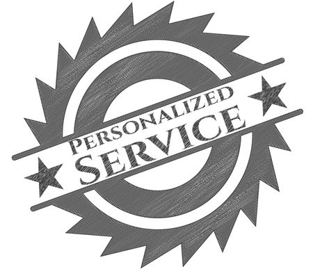 Personalized Service pencil emblem