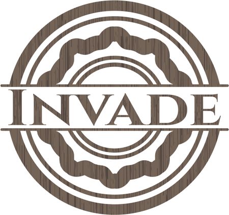 Invade vintage wooden emblem