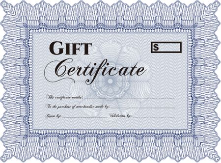 Formal Gift Certificate. Complex background. Lovely design. Customizable, Easy to edit and change colors. 