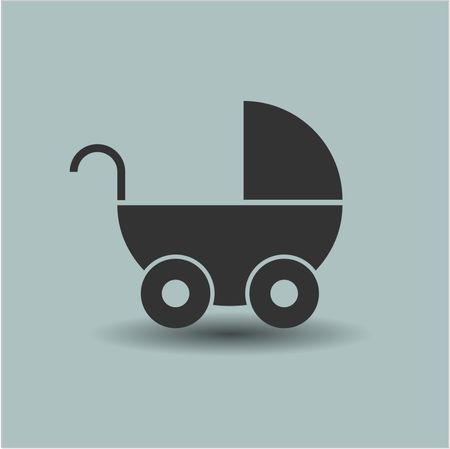 Baby Cart vector icon