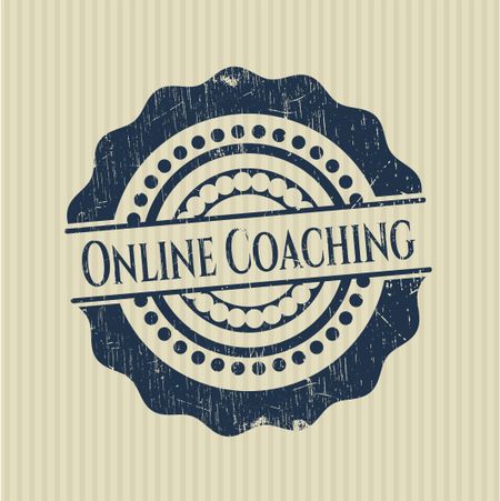 Online Coaching grunge style stamp