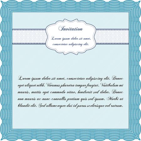 Formal invitation. Excellent design. Customizable, Easy to edit and change colors. With complex background.