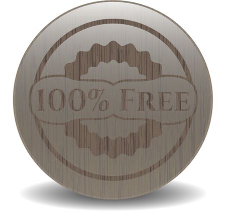 100% Free wooden emblem. Retro